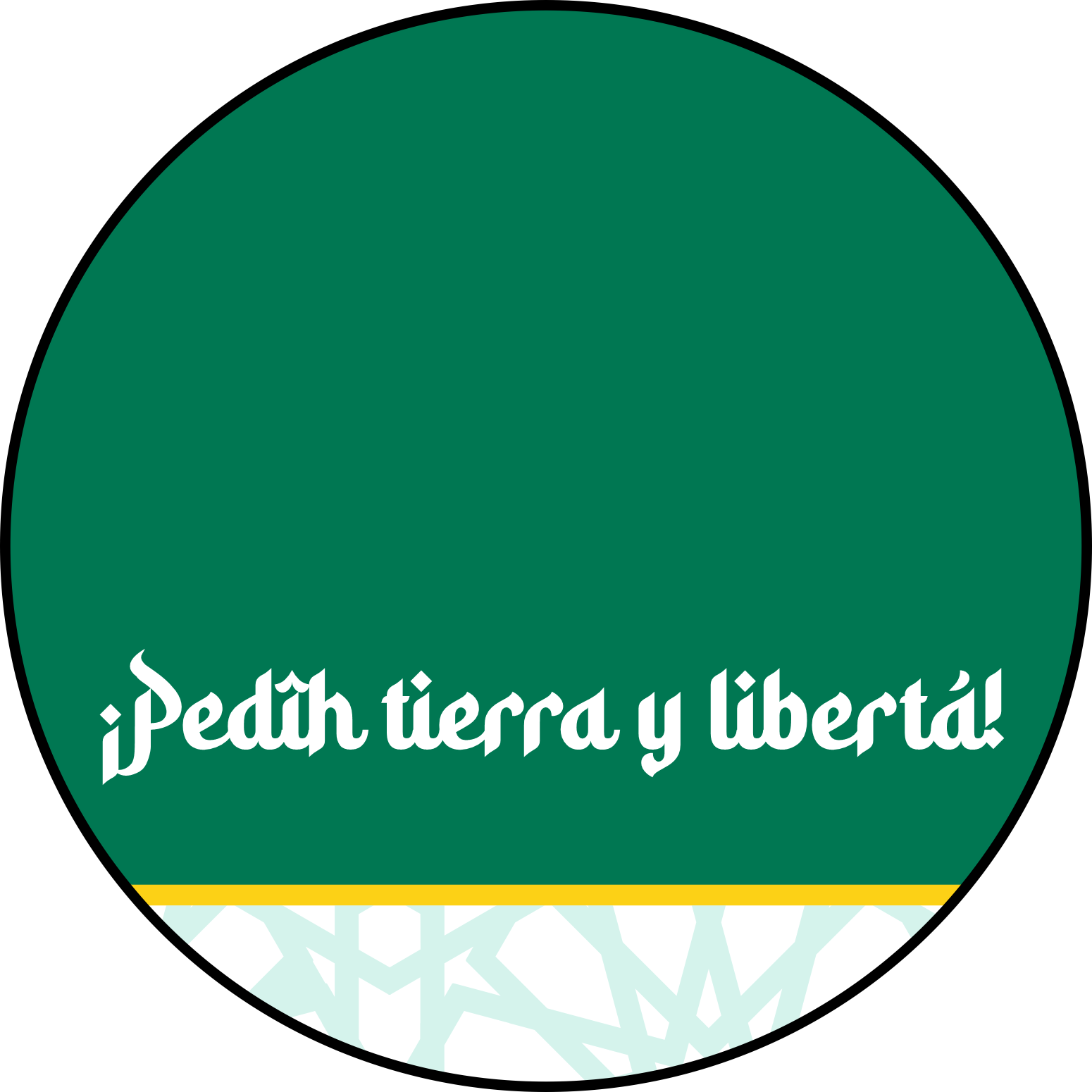 Imágen con el detalle de la manga: ¡Pedîh tierra y libertá!